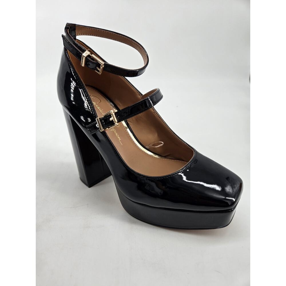 Jessica Simpson Kenyon Chunky Platform Patent Leather Mary Jane Shoes Sz 6.5